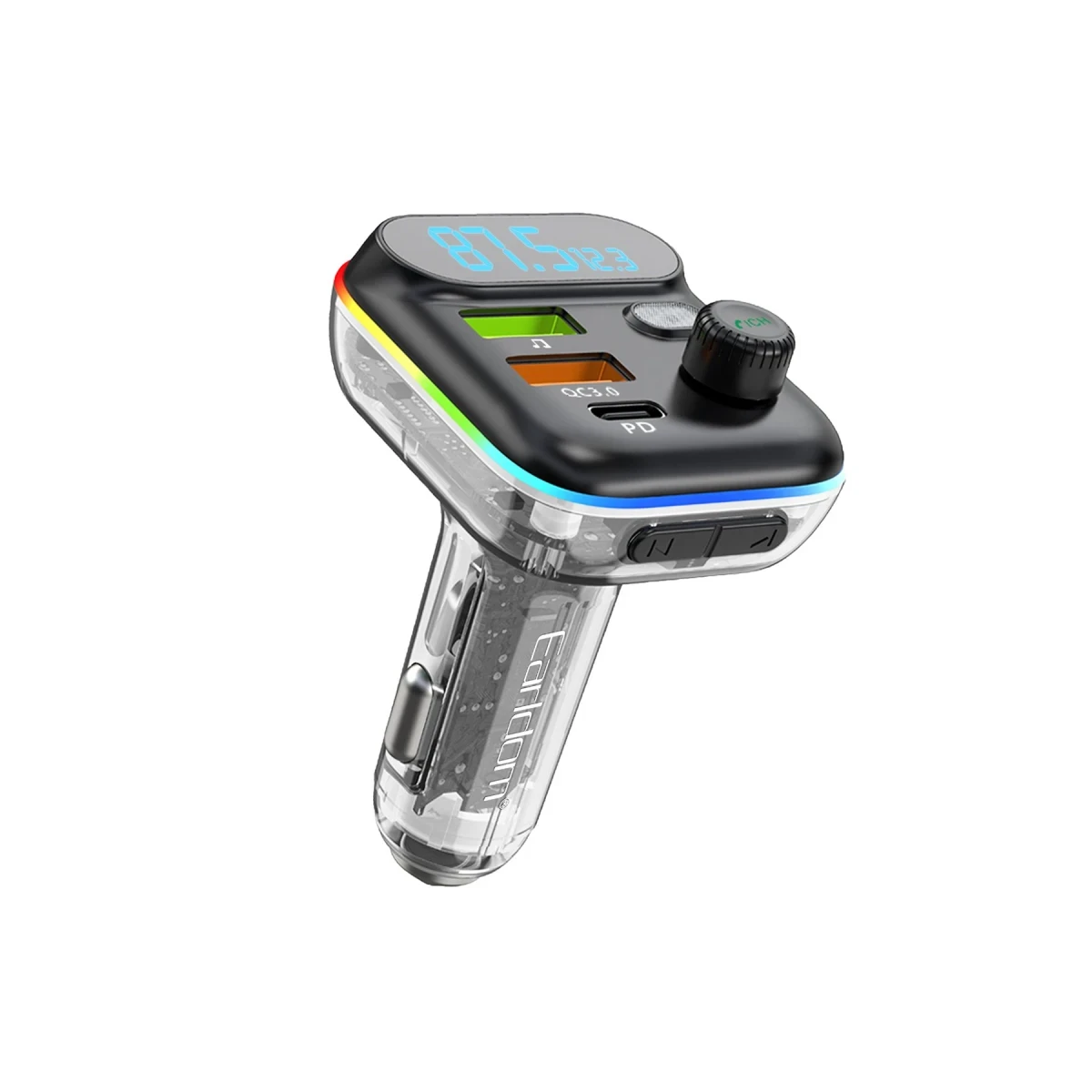 Earldom M80 Bluetooth USB 3.0 ve Type C PD Hızlı Şarj FM Transmitter - Siyah